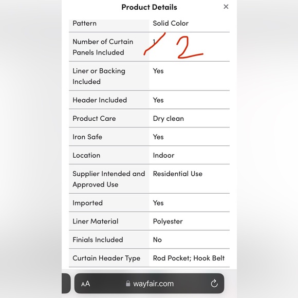 Olivia Signature Velvet Curtains | 2 Single Panel Blackout Curtains | 50"W; 84"L - Picture 10 of 10